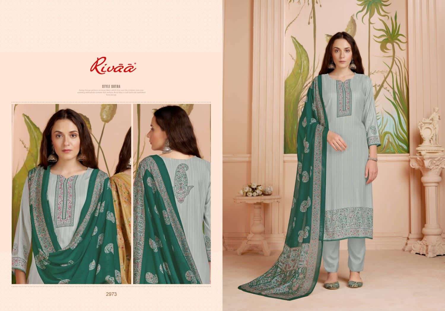 rivaa nikhar 2973-2979 series fancy designer salwar suits winter collection 2022 