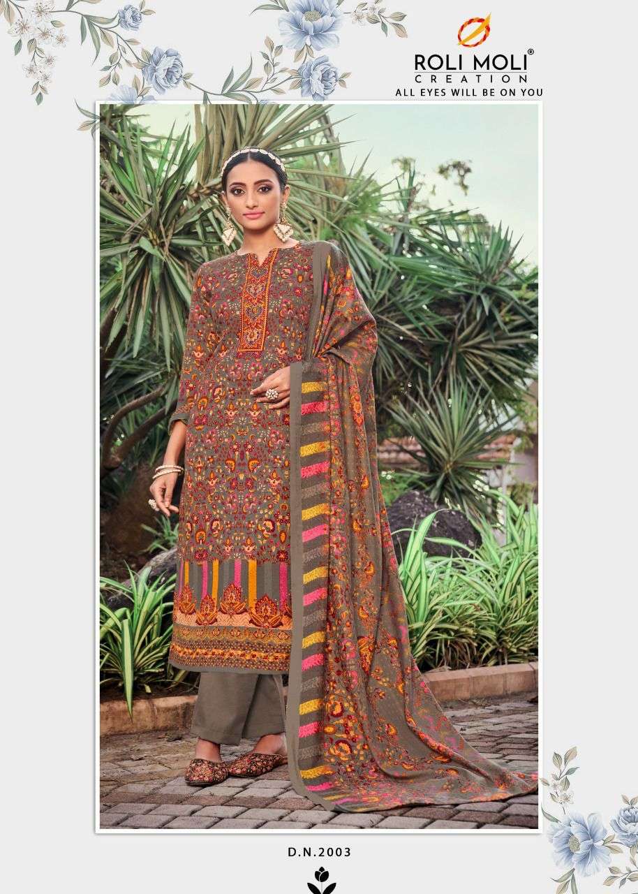 rolimoli creation fanna winter collection pashmina jaqaurd designer salwar kameez wholesale price 