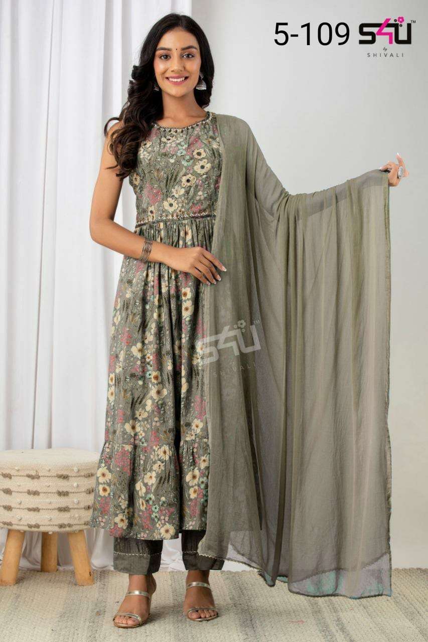s4u 5-109 ready to wear designer salwar kameez s4u brand catlogue wholesaler surat 