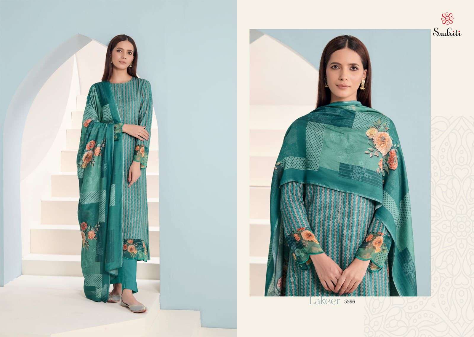 sahiba sudriti pashmina twill digital printed self embroidered salwar kameez wholesale price 