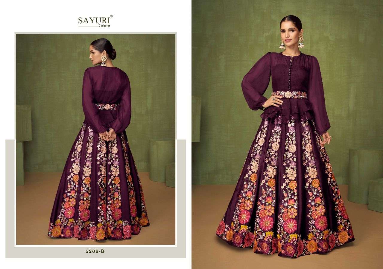 sayuri designer violet premium 5206 colours fancy designer wear salwar suits collection 