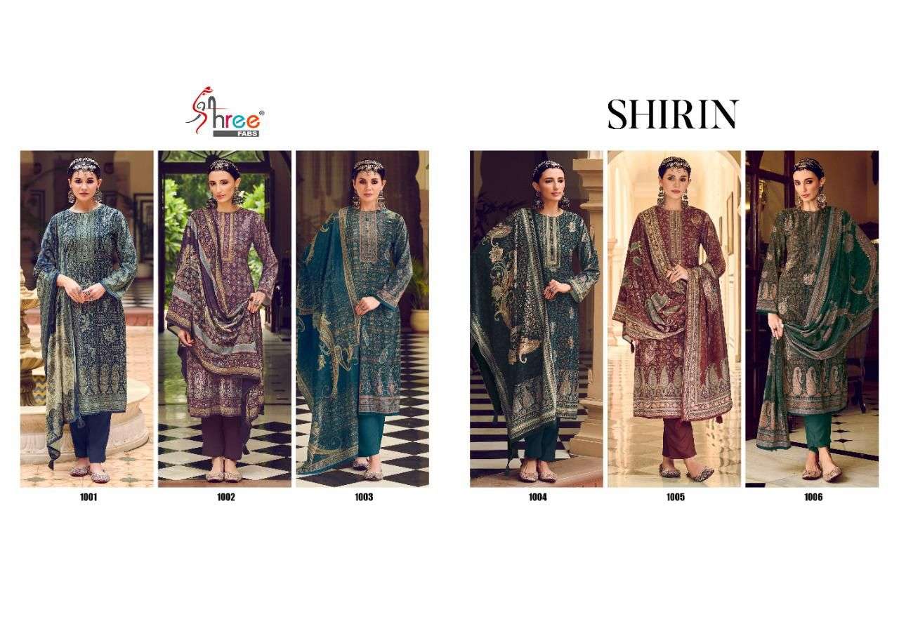 shree fabs shirin 1001-1006 series pure 9000 velvet salwar suits collection wholesale price 