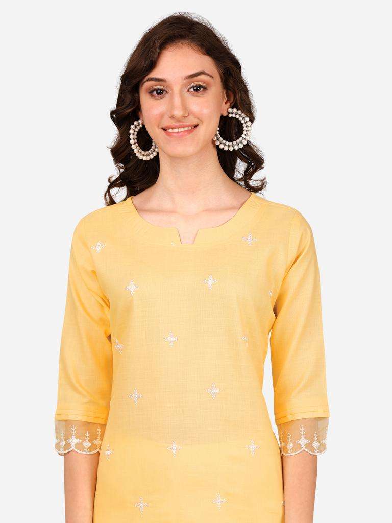 style samsara 75-80 cotton blend designer kurta with bottom combo set wholesale price surat