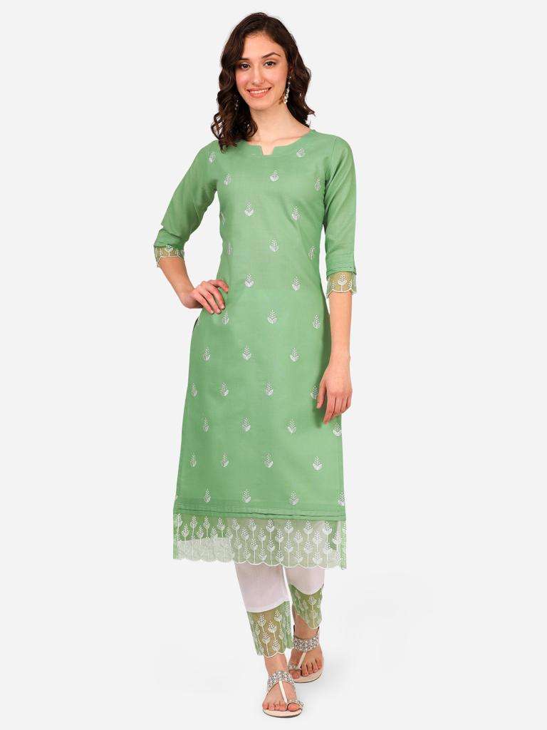 style samsara 75-80 cotton blend designer kurta with bottom combo set wholesale price surat