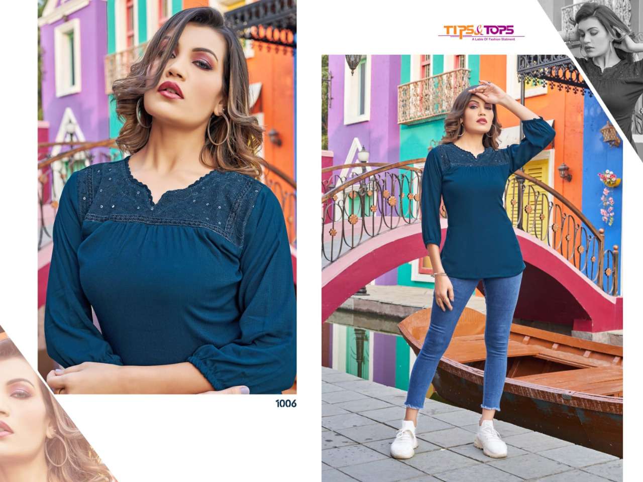 tips&tops pepe tops vol-5 rayon wrinkle short tops collection wholesale price surat