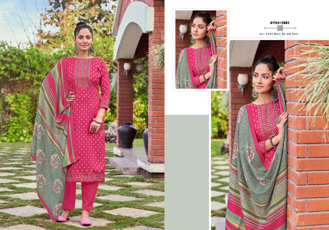 tulsi fashion by anupama 2001-2008 series wool pashmina designer salwar kameez wholesale dealer surat 