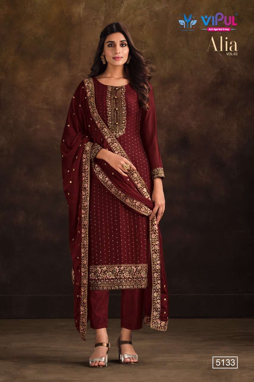 vipul fashion alia vol-2 5131-5136 series georgette fancy latest party wear salwar kameez surat