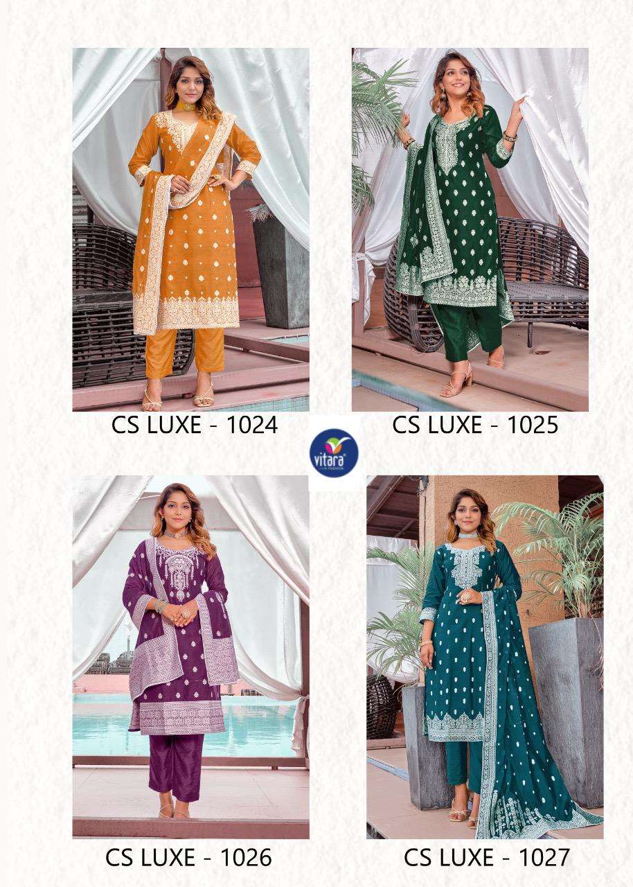 vitara fashion camelia 1024-1027 series viscose chanderi ready made catalogue buy online wholesaler 