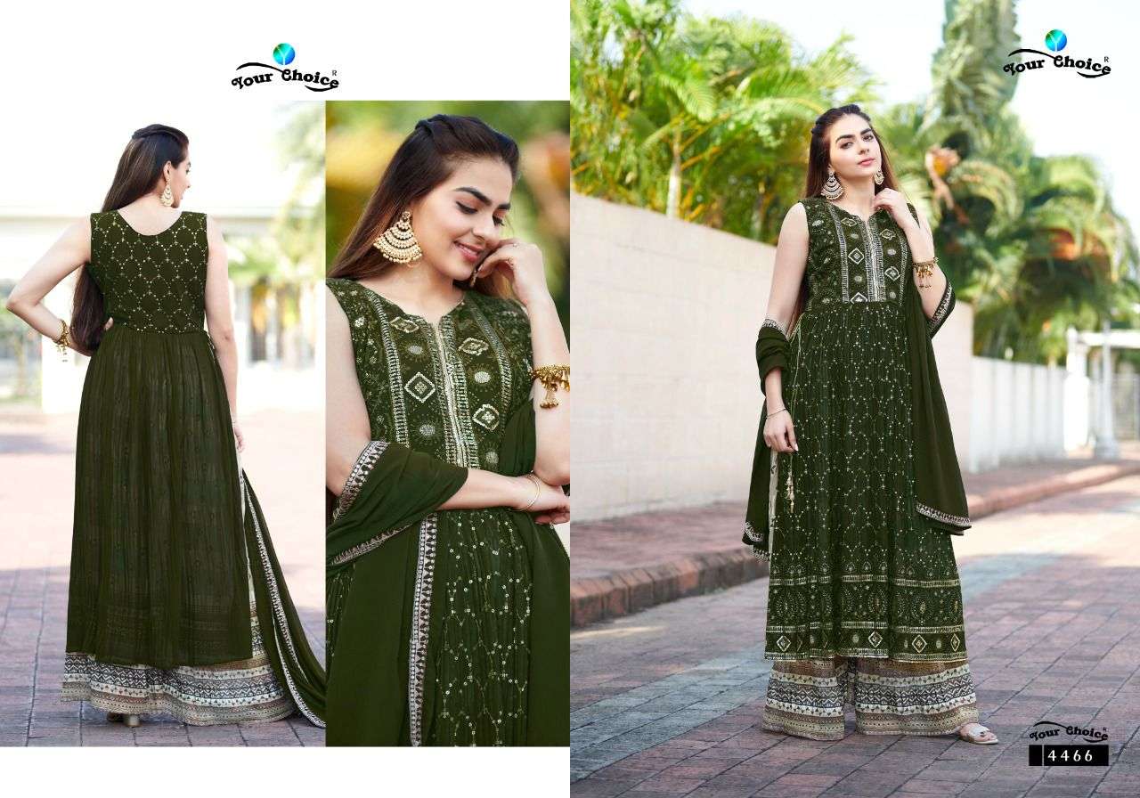 yourchoice bollywood plus 4466-4469 series fancy party wear nyra cut collection surat