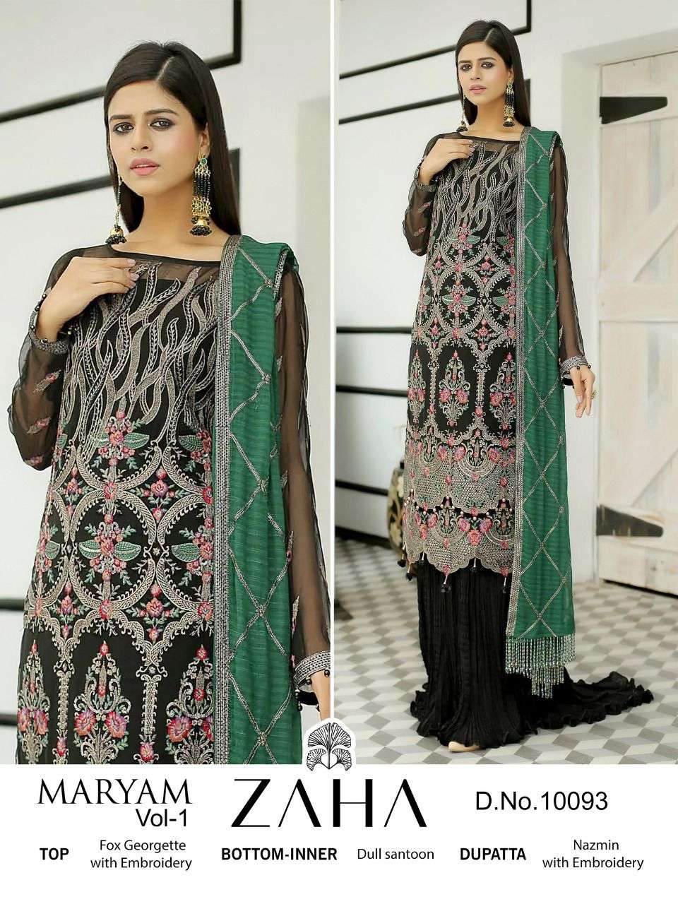 zaha maryam 10091-10094 pakistani designer salwar kameez wholesale price surat