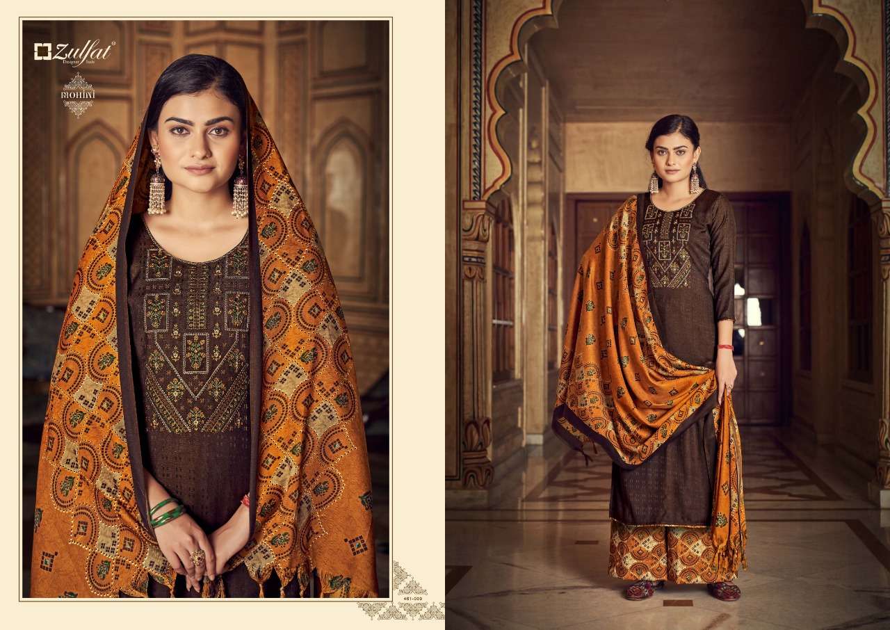 zulfat designer mohini pure wool pashmina embroidery work salwar kameez wholesale price 