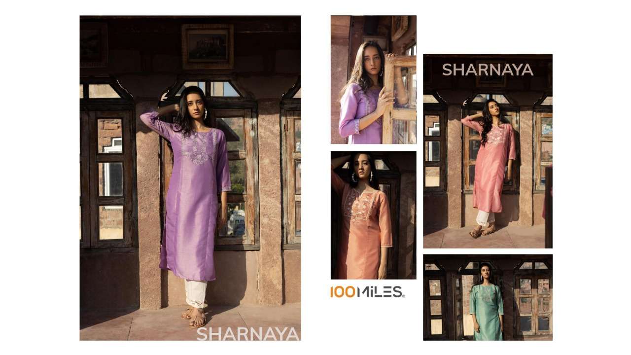 100 miles sharnaya fancy designer kurti catalogue new collection