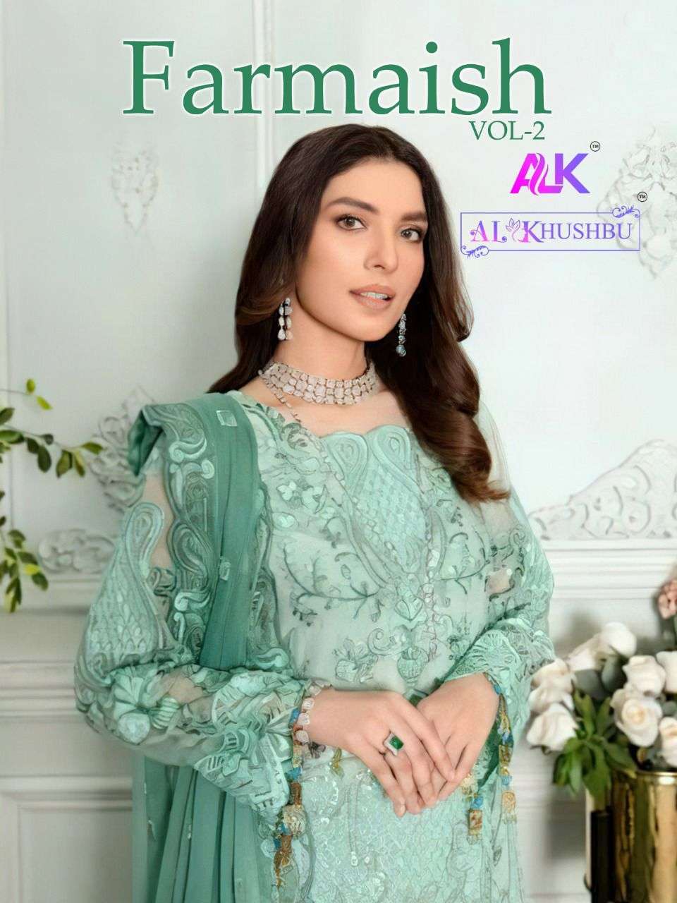 al khushbu farmaish vol 2 2097-2099 series fancy look designer pakistani suits manufacturer surat 