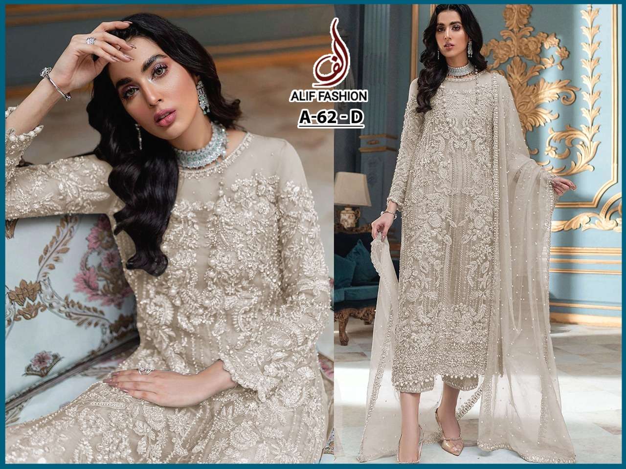 alif fashion 62 pakistani style designer salwar kameez manufacturer surat 