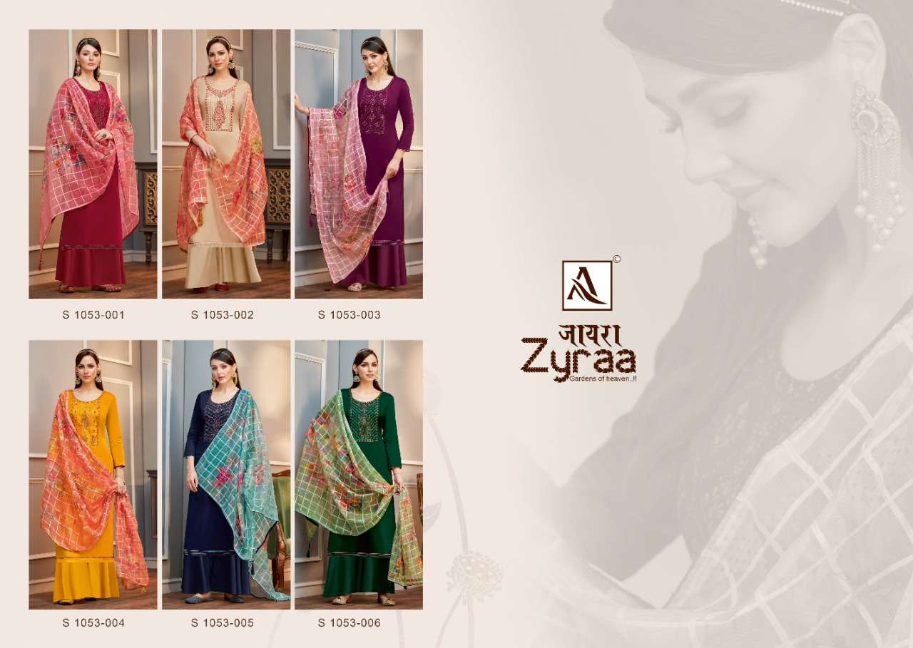 alok suits zyraa pure zam dyed punjabi dress material collection wholesale price 