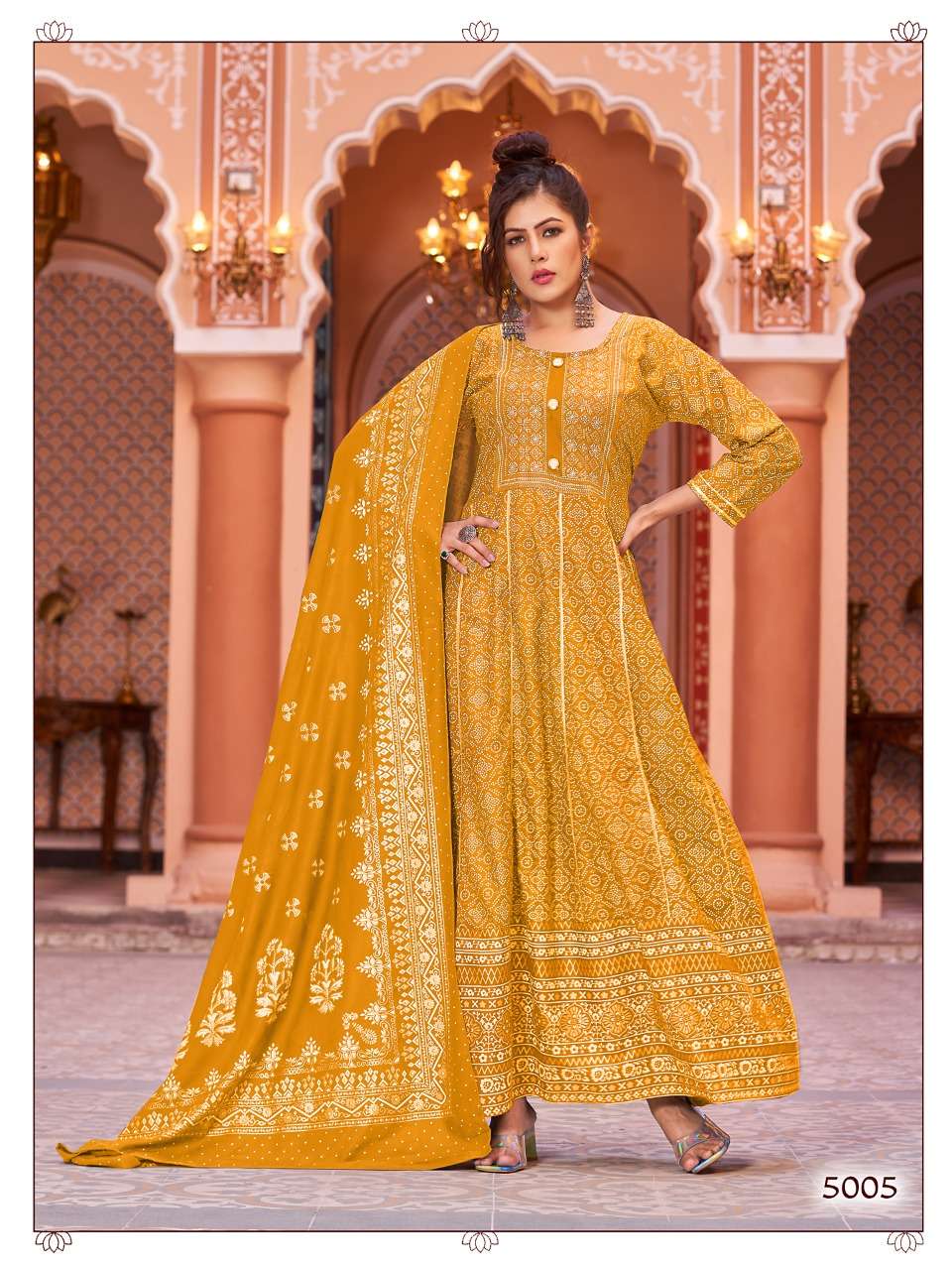 banwery nazaakat vol-5 5001-5006 series stylish designer gown with dupatta new catalogue collection 