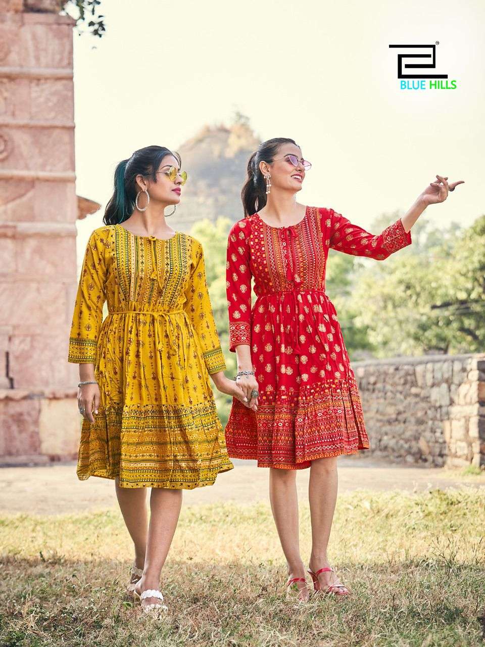 bluehills show off vol-3 3001-3008 series trendy designer tunic style kurti catalogue collection 2022 