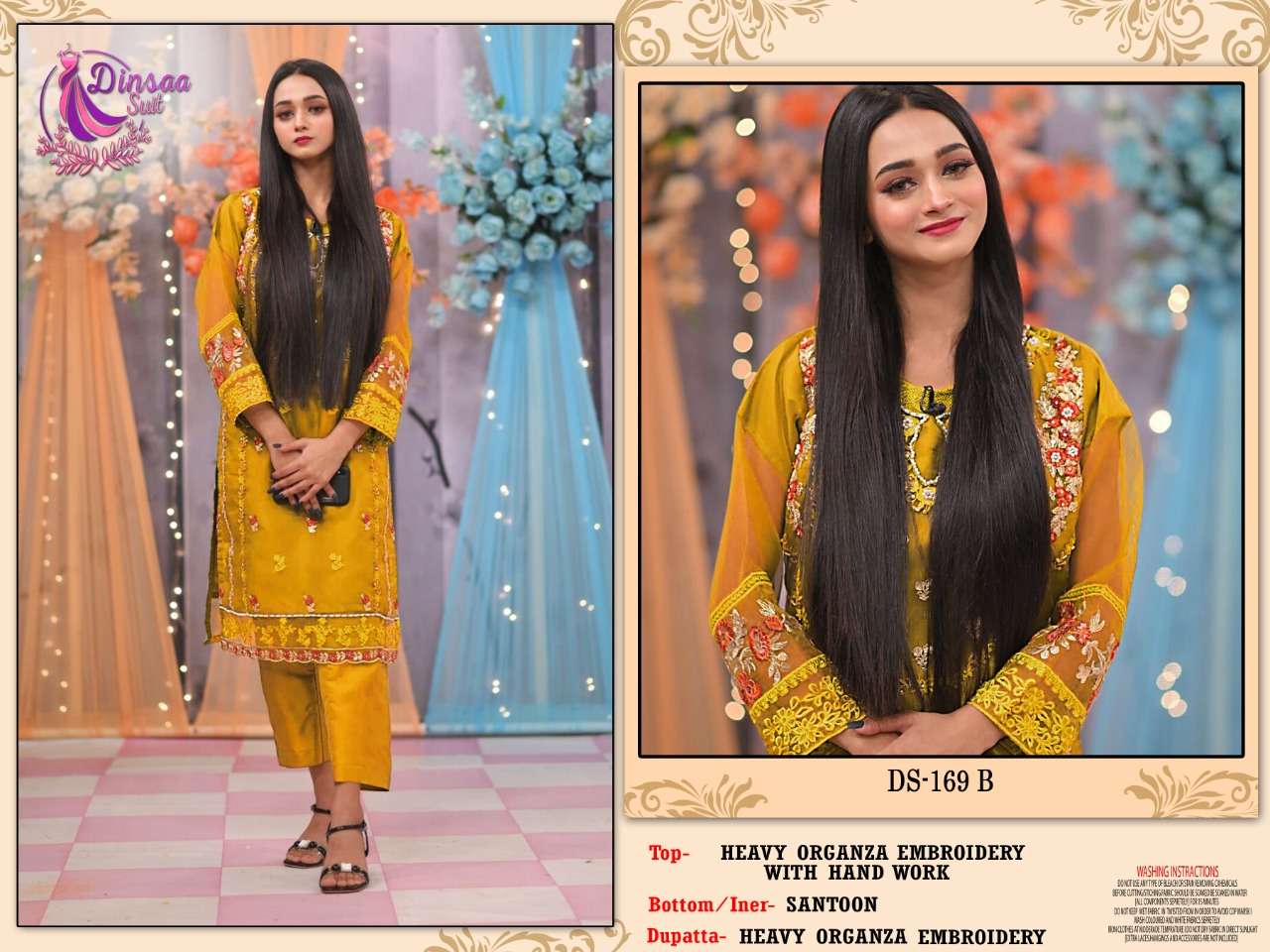 dinsaa suit 169 series stylish look designer pakistani suits collection surat