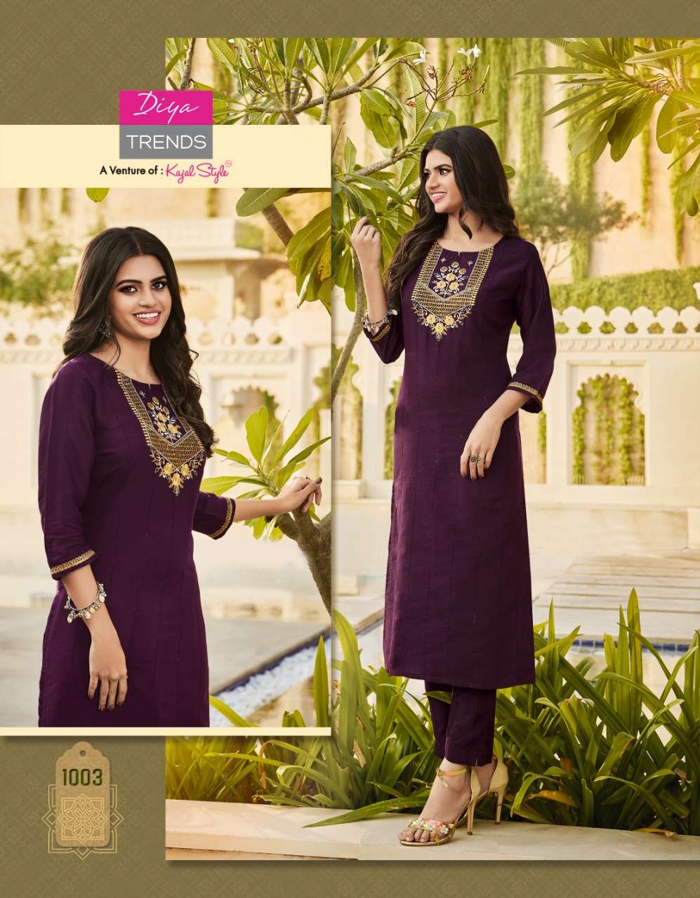 diya trends mintra vol-1 1001-1012 series trendy designer kurti catalogue online supplier surat 