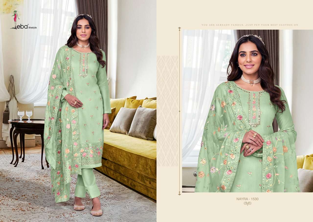 eba lifestyle nyra vol 6 1527-1530 series stylish look designer party wear dress collection 2022 