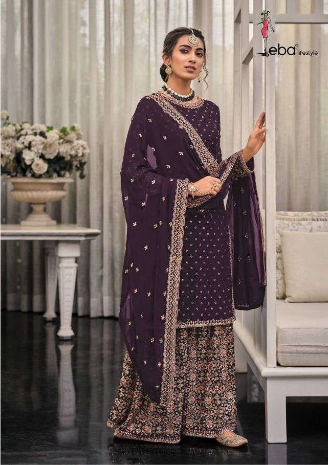 eba lifestyle shagun colour addition 2 embroidery work party wear suits new catalogue 