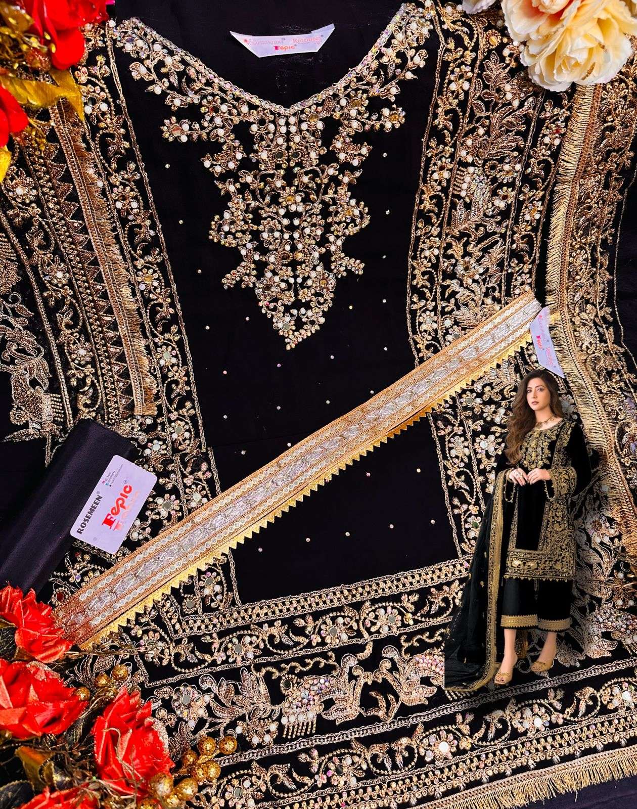 fepic 1221 series gorgeous look designer pakistani salwar kameez wholesaler surat 