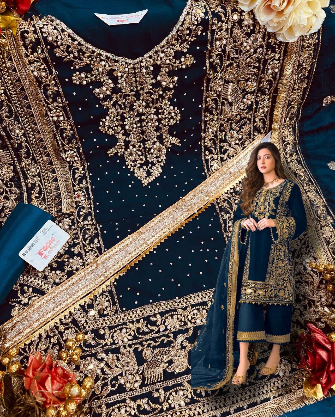 fepic 1221 series gorgeous look designer pakistani salwar kameez wholesaler surat 