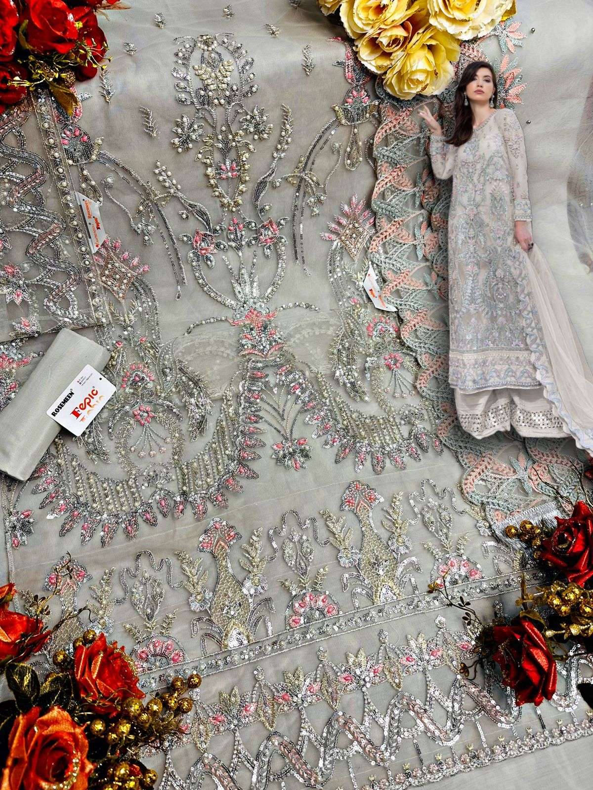 fepic 1270 net embroidered designer look salwar kameez wholesale price surat