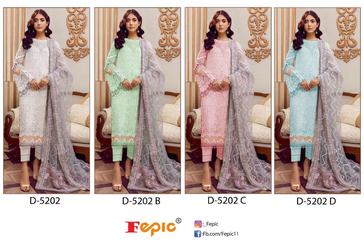 fepic 5202 series stylish designer pakistani salwar suits wholesaler surat 
