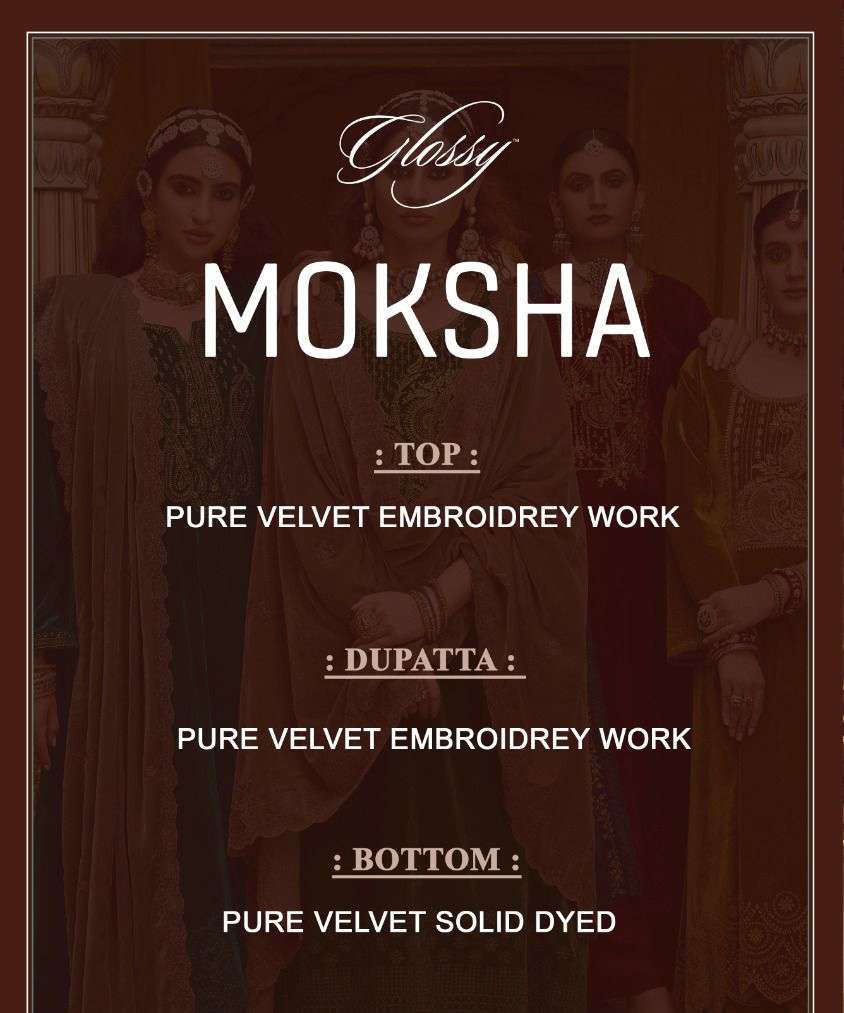 glossy moksha 8901-8906 series indian designer salwar kameez wholesale price surat