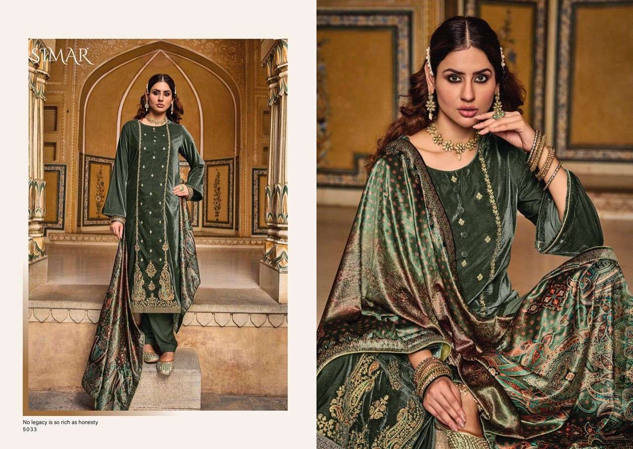 glossy qaafila 5031-5036 series velvet with embroidered work designer salwar kameez new catalogue 