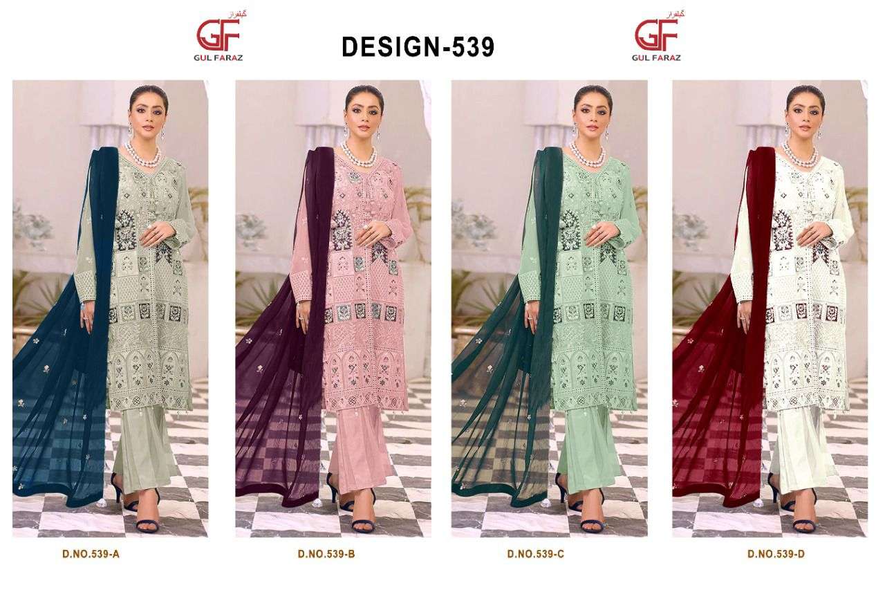 gulfaraz 539 series bridal look designer pakisatni suits collection 2022