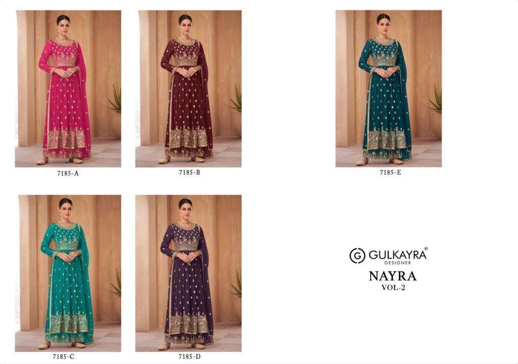 gulkayra designer nayra vol-2 7185 series exclusive designer salwar suits wedding season collection 