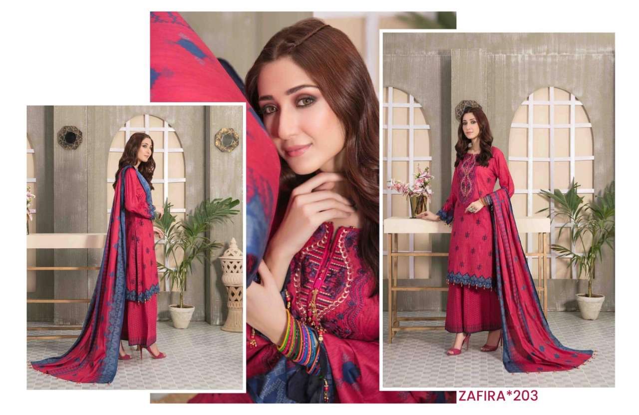 hala zafira vol-2 201-206 series unstitched designer salwar kameez collection online price 