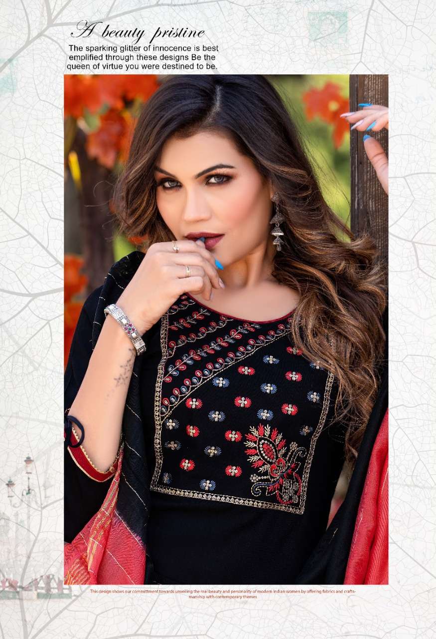hinaya fiza vol-3 designer stich kurti with sahrara suits online best price wholesalere surat 