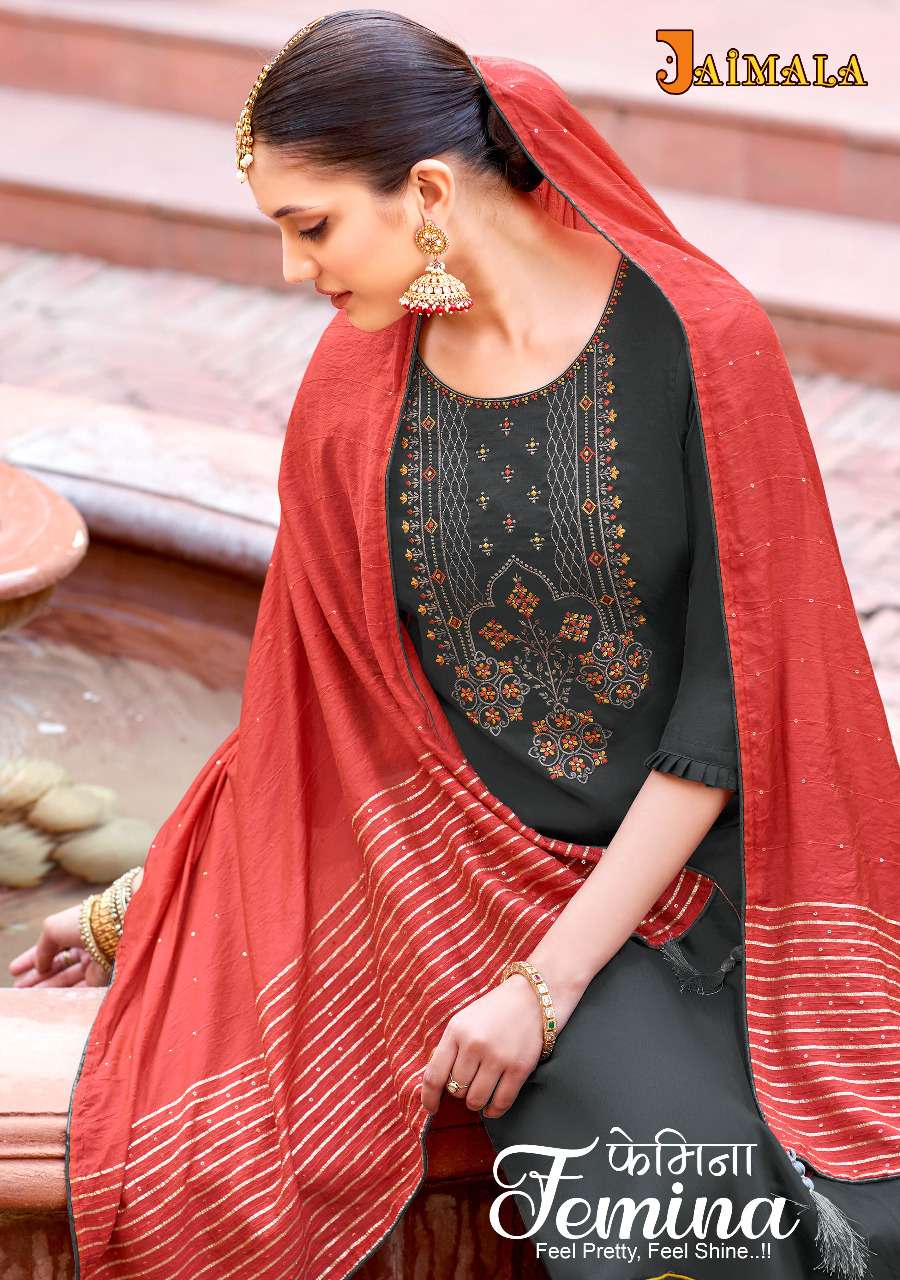jaimala femina stylish designer salwar kameez online supplier surat 