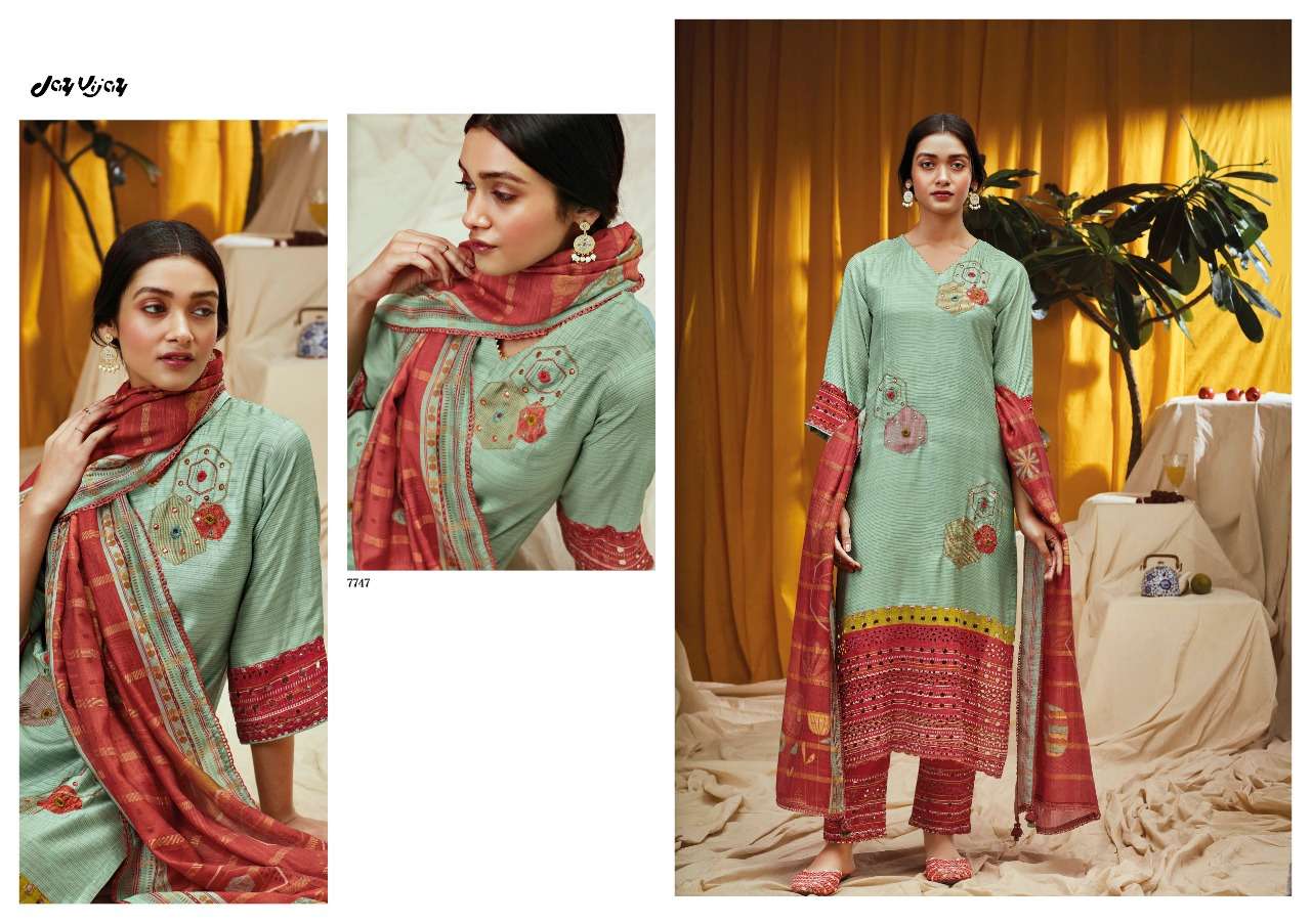 jayvijay arqa 7741-7748 series moga silk digital printed salwar kameez wholesale price surat 
