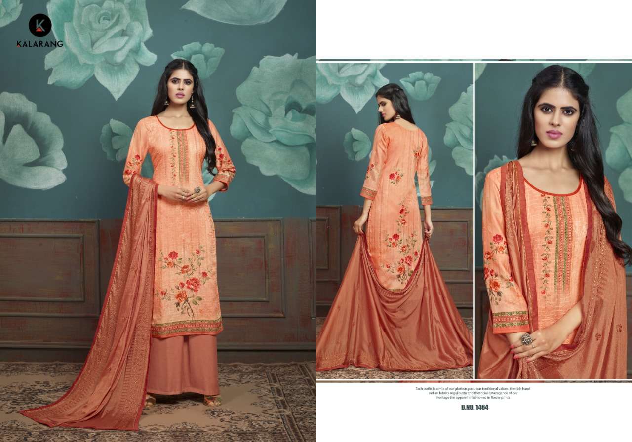kalarang eliza 1461-1464 series unstitched designer salwar kameez new pattern 