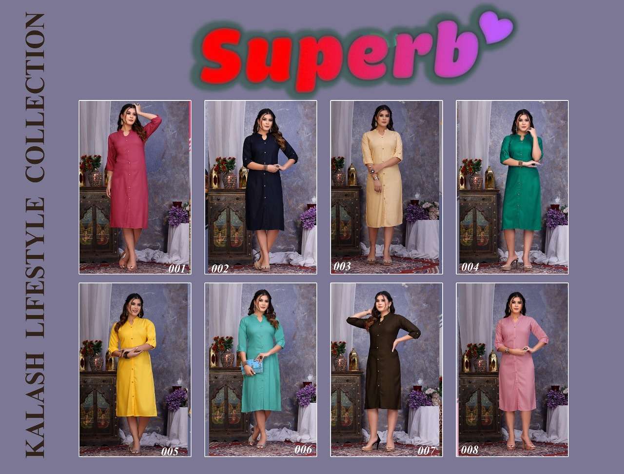 kalash lifestyle collection superb straight style designer only kurti catalogue wholesale price surat 