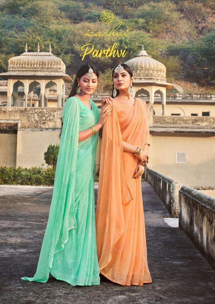 kashvi creation parthvi 2931-2940 series weightless designer saree catalogue new collection 