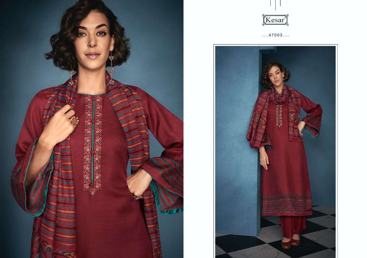 kesar afsana 47001-47006 series pure pashmina printed designer salwar kameez winter collection 2022 