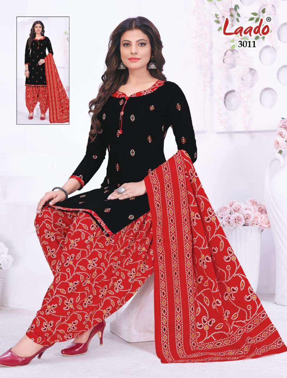 laado nadiya patiyala vol 3 3001-3012 series pure cotton salwar suits new pattren 