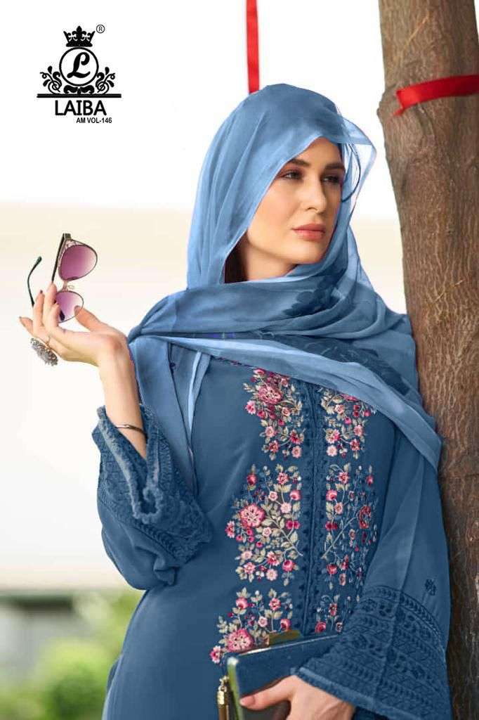 laiba am vol 146 stylish designer pakistani salwar suits manufacturer surat 