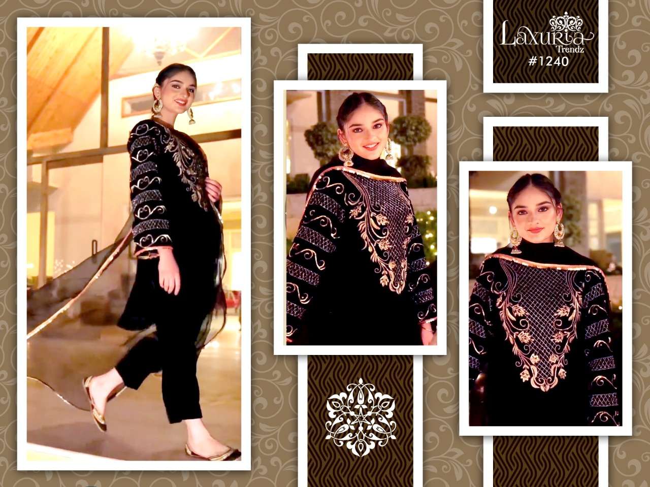 laxuria trendz 1240 readymade pakistani salwar suits wholesale price surat 