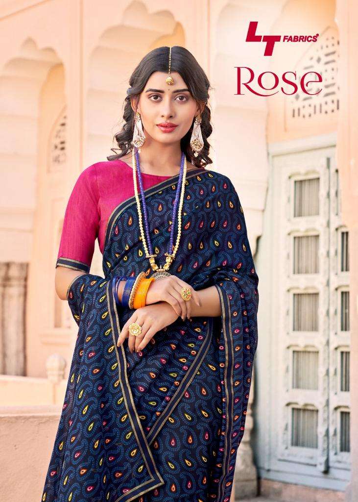 lt fashion rose 19001-19010 series trendy designer saree new catalogue 