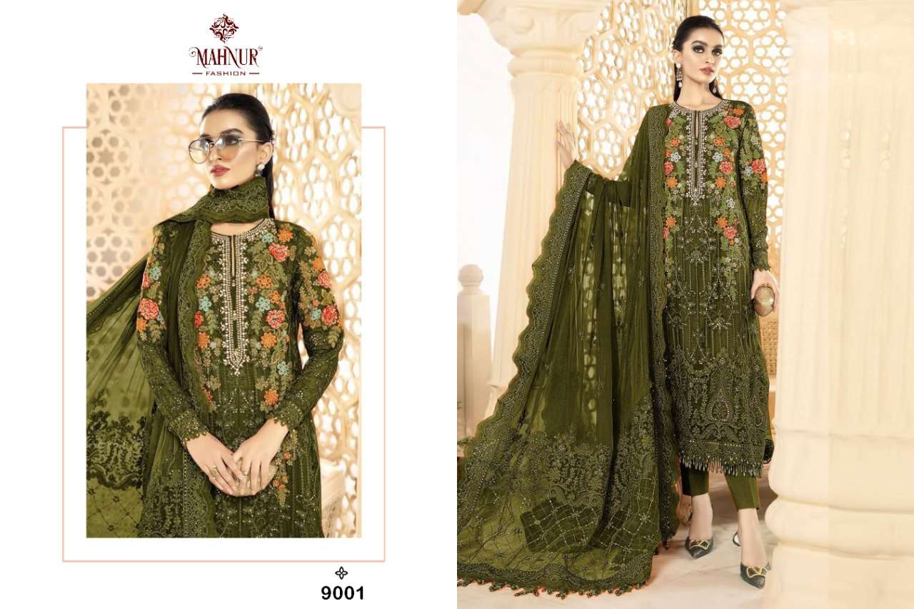 mahnur fashion mahnur vol-9 9001-9004 series exclusive designer pakistani salwar suits wholesale collection surat