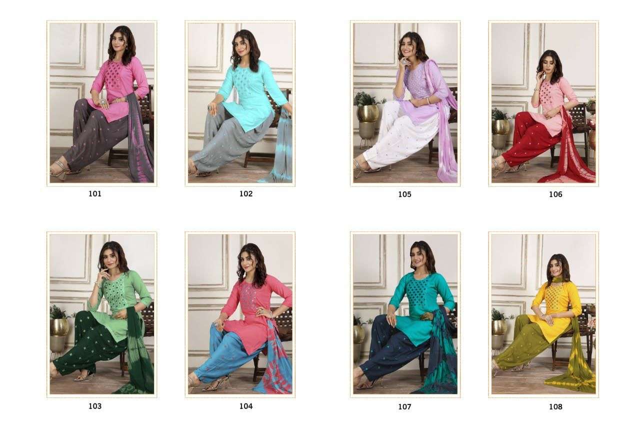 manjeera rolex 101-108 series stylish designer kurti catalogue collection 2022 