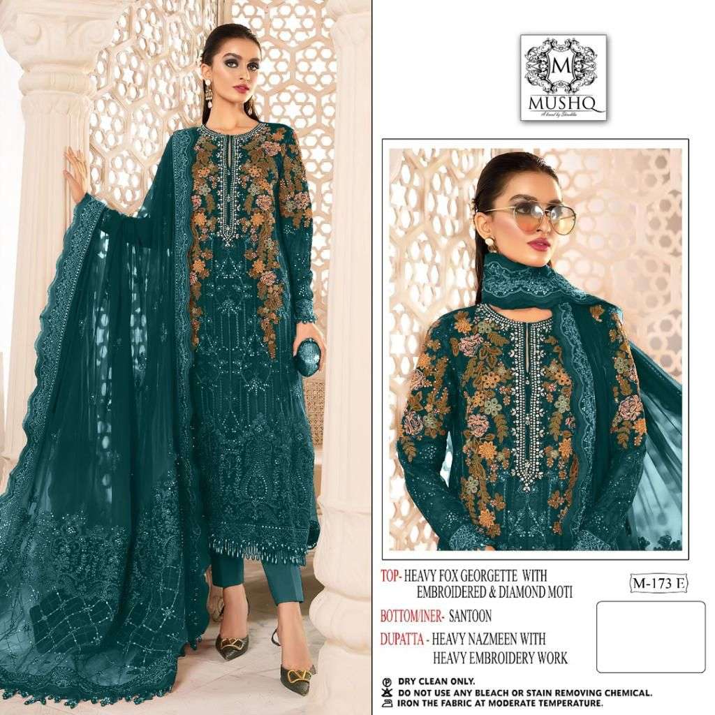 mushq 173 series stylish look designer salwar suits manufacturer surat