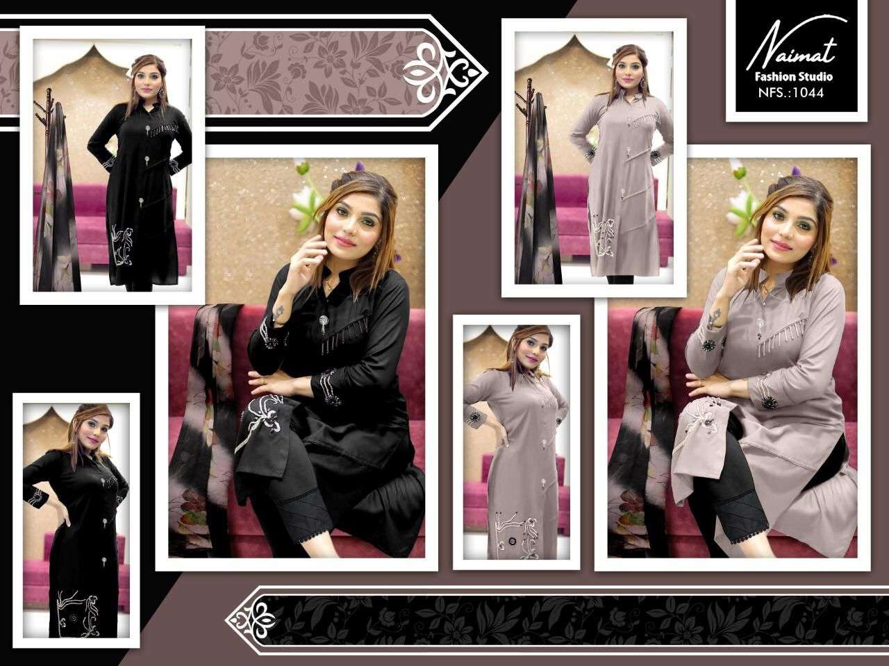 naimat fashion studio 1044 pure geogette readymade pakistani suits wholesale price 