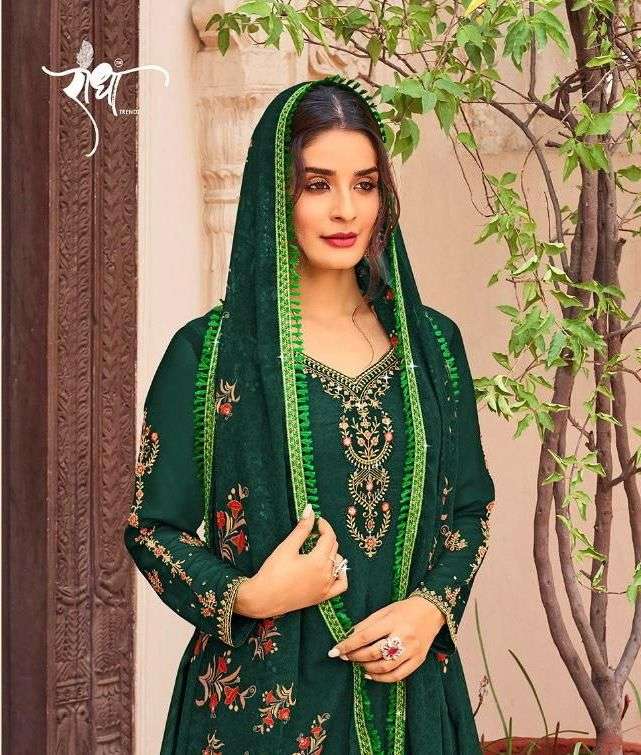 radha trendz cherry silk vol 1 traditional look designer salwar suits manufacturer surat 